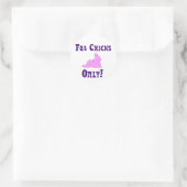 Alleen dikke kuikens! ronde sticker (Tas)