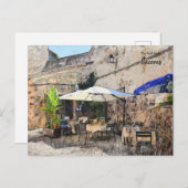 Alleen dineren, Caceres Spanje Briefkaart (Voorkant / Achterkant)