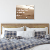 Alleen dode vissen gaan met de stroom mee | Funny Canvas Afdruk (Insitu (Slaapkamer))
