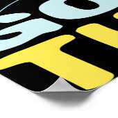 Alleen dode vissen gaan met Motivatie stroomretro Poster (Hoek)