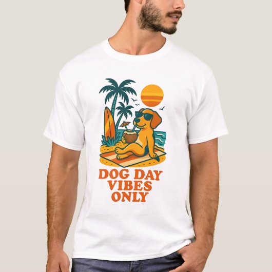 Alleen Dog Day Vibes T-shirt (Voorkant)
