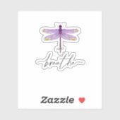 Alleen Dragonfly Tattoodesign Dandelion Breathe Me Sticker (Vel)