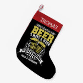Alleen Drink bier 3 dagen per week Kleine Kerstsok (Voorkant (Hangend))