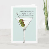 Alleen Drinken | Grappige Sociale Verafstandingsgr Kaart (Voorkant)