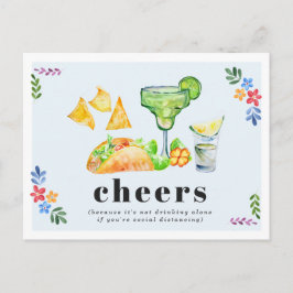 Alleen Drinken Tacos & Tequila Sociale Afstand Briefkaart