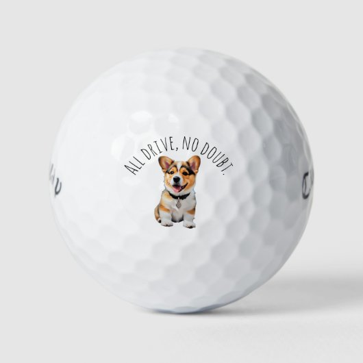 'Alleen Drive, Geen Twijfel' Zelfvertrouwen Humor Golfballen (Voorkant)