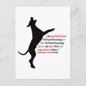 Alleen Duits: Dog met citaat Briefkaart (Voorkant)