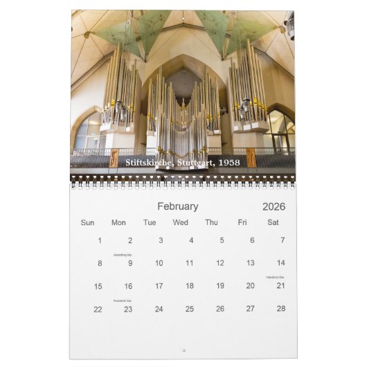 Alleen Duitsland - pijplorgaankalender Kalender (Feb 2026)