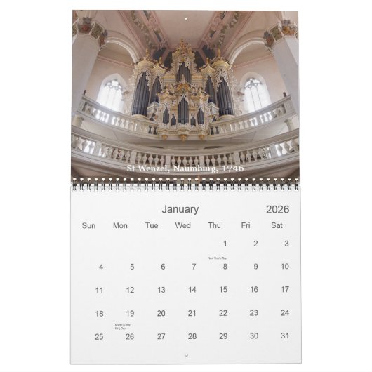 Alleen Duitsland - pijplorgaankalender Kalender (Jan 2026)