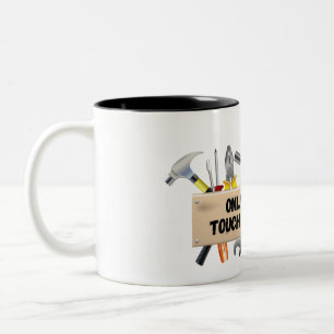 Alleen dwazen raken mijn gereedschap aan! tweekleurige koffiemok