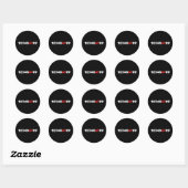 Alleen echte mensen kennen 67 ronde sticker (Vel)