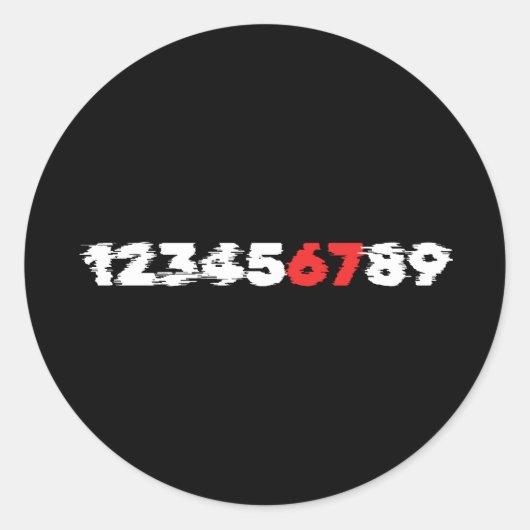 Alleen echte mensen kennen 67 ronde sticker (Voorkant)