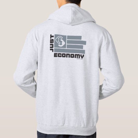 Alleen economy Hoodie met dubbelzijdig - grijs (Achterkant)