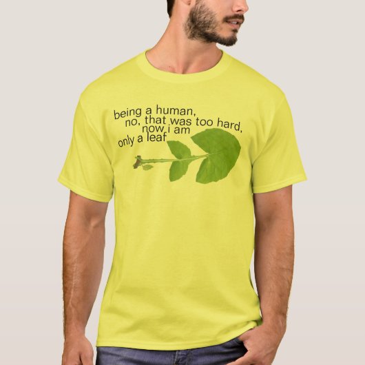 alleen een blad t-shirt (Voorkant)