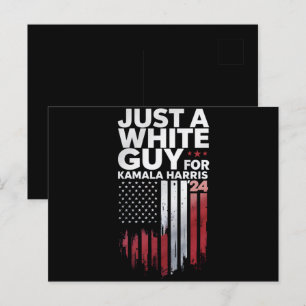 Alleen een blanke man voor Kamala Harris verkiezin Briefkaart
