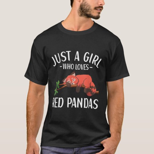 Alleen een die van Red Pandas Red Panda houdt T-shirt (Voorkant)