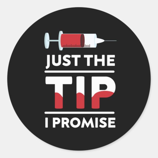 Alleen een druppelaar in de riem ronde sticker (Voorkant)