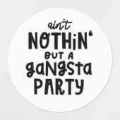 Alleen een Gangsta Party Old School Hip Rap Labels (Design 2)