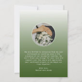 Alleen een gehuwd script overlay Green Photo Wedde Aankondiging (Achterkant)