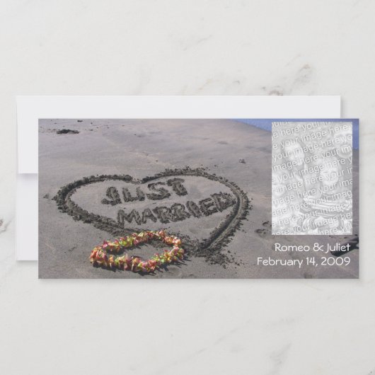 Alleen een gehuwd strand aankondiging (Voorkant)