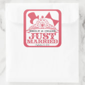 Alleen een gehuwde prinses Bride Tiara Wedding Sti Vierkante Sticker (Tas)