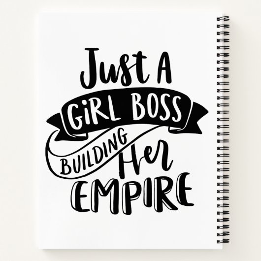 Alleen een Girl Boss bouwt haar Rijk notitieboek (Achterkant)