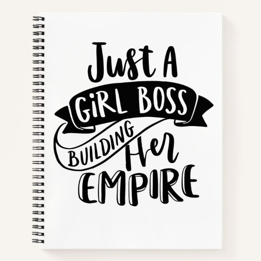 Alleen een Girl Boss bouwt haar Rijk notitieboek (Voorkant)