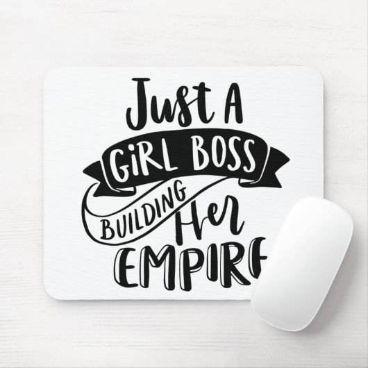 Alleen een Girl Boss die haar Empire-muispad bouwt Muismat (Met muis)