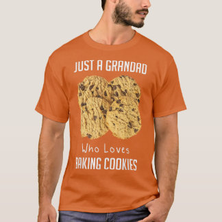 Alleen een grootvader die van het bakken van koekj t-shirt