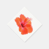 Alleen een Hibiscus Blossom + jouw tekst & ideeën Servetten (Hoek)