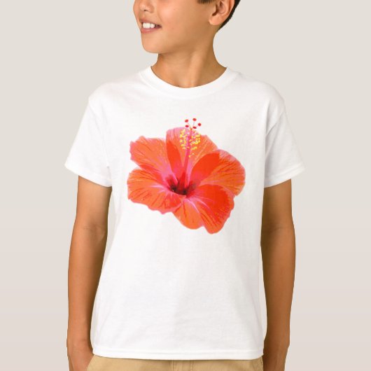 Alleen een Hibiscus Blossom + jouw tekst & ideeën T-shirt (Voorkant)
