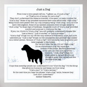 Alleen een hondenofferte - zwarte labrador - Honde Poster