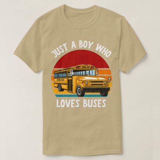 Alleen een jongen die van bussen 1 houdt t-shirt (Design voorkant)