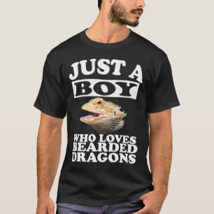 Alleen een jongen die van gekaarde draken houdt t-shirt