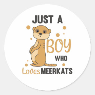 Alleen een jongen die van kratten houdt - Zoo Anim Ronde Sticker