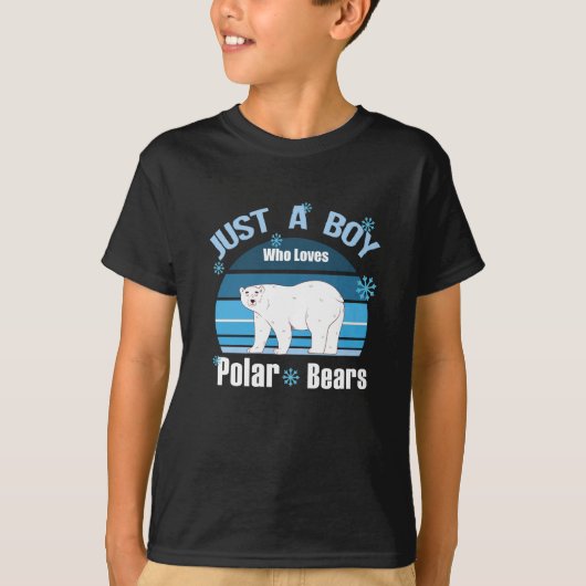 Alleen een jongen die van Polar Beer houdt T-shirt (Voorkant)