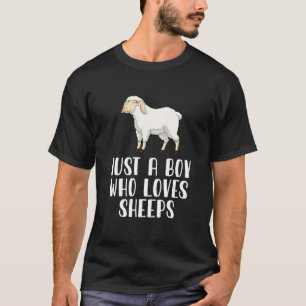 Alleen een jongen die van schapen houdt t-shirt