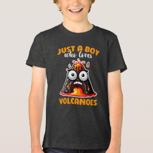 Alleen Een Jongen Die Van Vulkanen Houdt Peuter Sh Tri-Blend Shirt