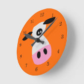 Alleen een koe ronde klok (Hoek)