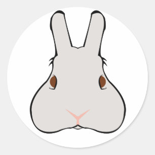 Alleen een konijn ronde sticker