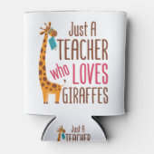Alleen een leraar die van Giraffe Giraffe Lover ho Blikjeskoeler (Voorkant)