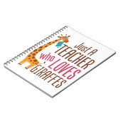 Alleen een leraar die van Giraffe Giraffe Lover ho Notitieboek (Linkerzijde)