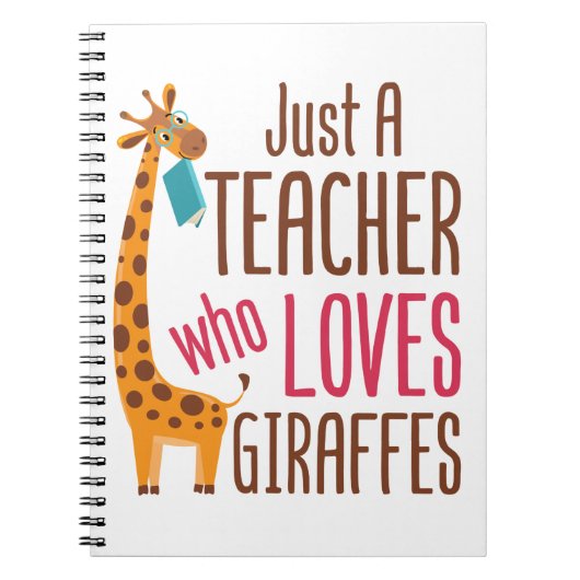 Alleen een leraar die van Giraffe Giraffe Lover ho Notitieboek (Voorkant)