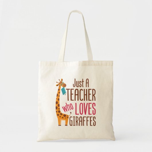 Alleen een leraar die van Giraffe Giraffe Lover ho Tote Bag (Voorkant)