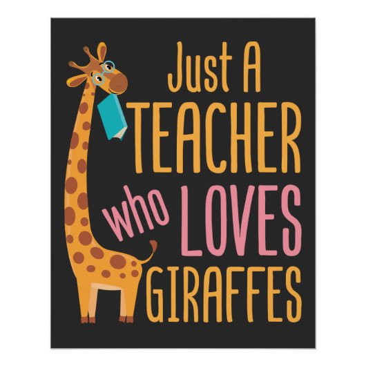 Alleen een leraar die van Giraffes houdt Perfect Poster (Voorkant)