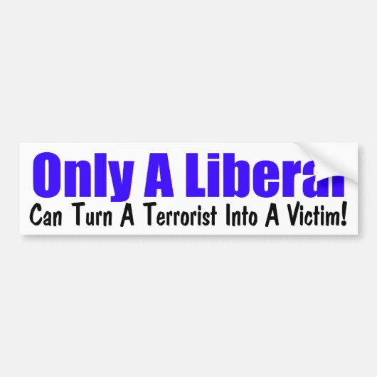 Alleen een liberaal bumpersticker (Voorkant)