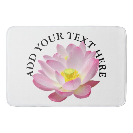 Alleen een Lotus Blossom + jouw tekst & ideeën Badmat (Voorkant)