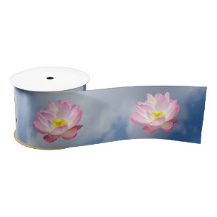 Alleen een Lotus Blossom + jouw tekst & ideeën Satijnen Lint