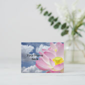 Alleen een Lotus Blossom + jouw tekst & ideeën Visitekaartje (Staand voorkant)