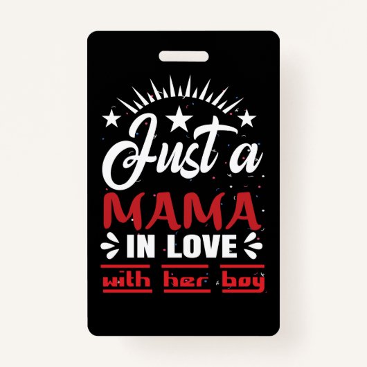 Alleen een mama in liefde met haar Valentijn. Badge (Voorkant)